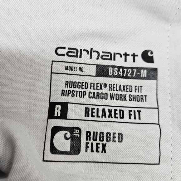 Carhartt Men's Rugged Flex Relaxed Fit Ripstop Cargo Work Short Steel Gray 40 - Picture 5 of 7